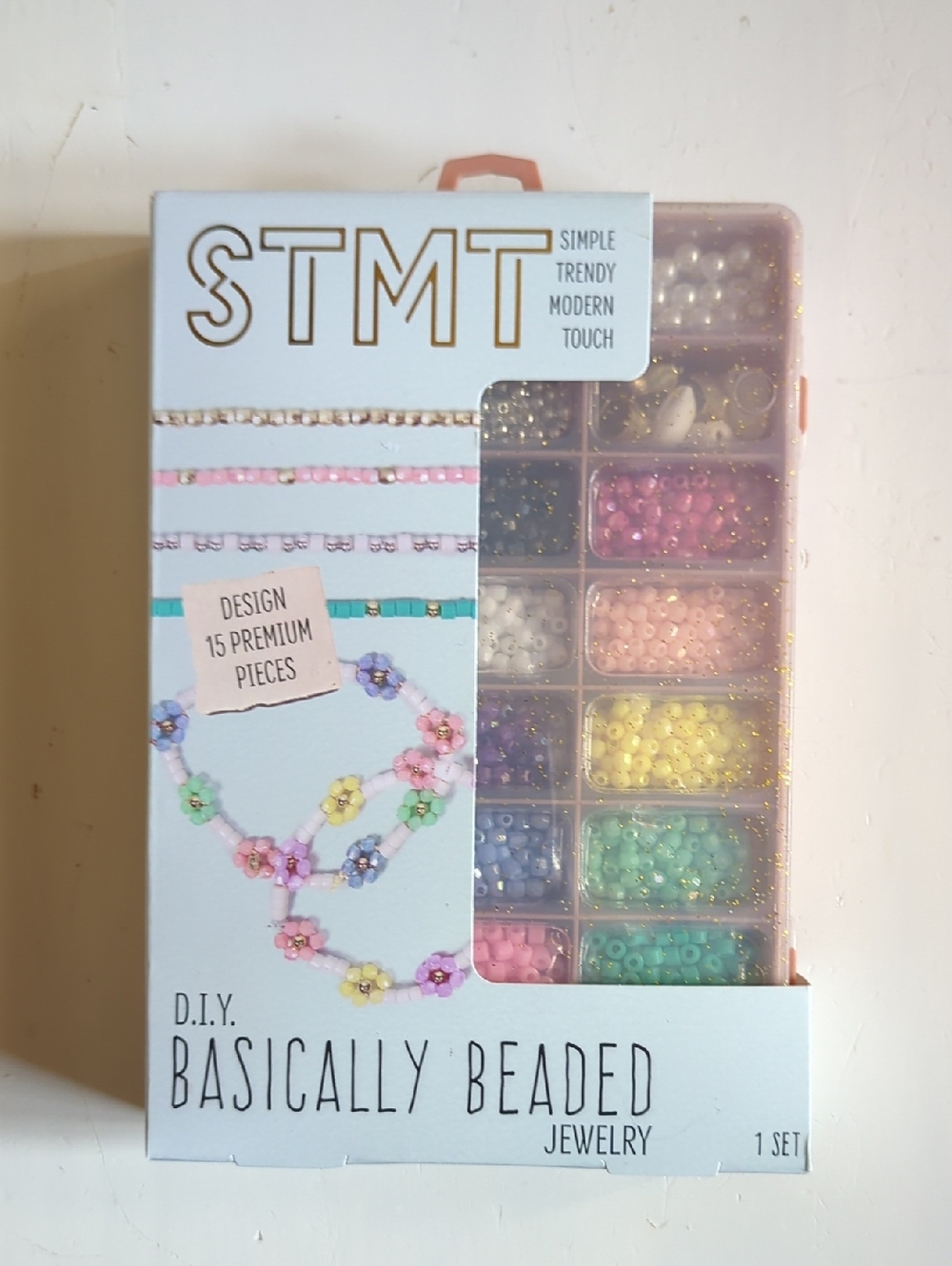 just be Pastel Flower Bead Jewelry Kit